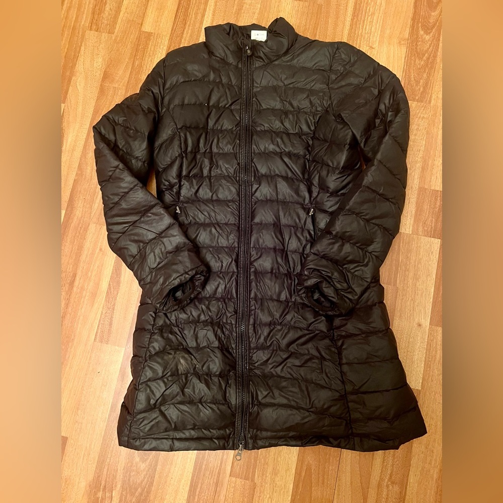 Black Patagonia long puffer parka